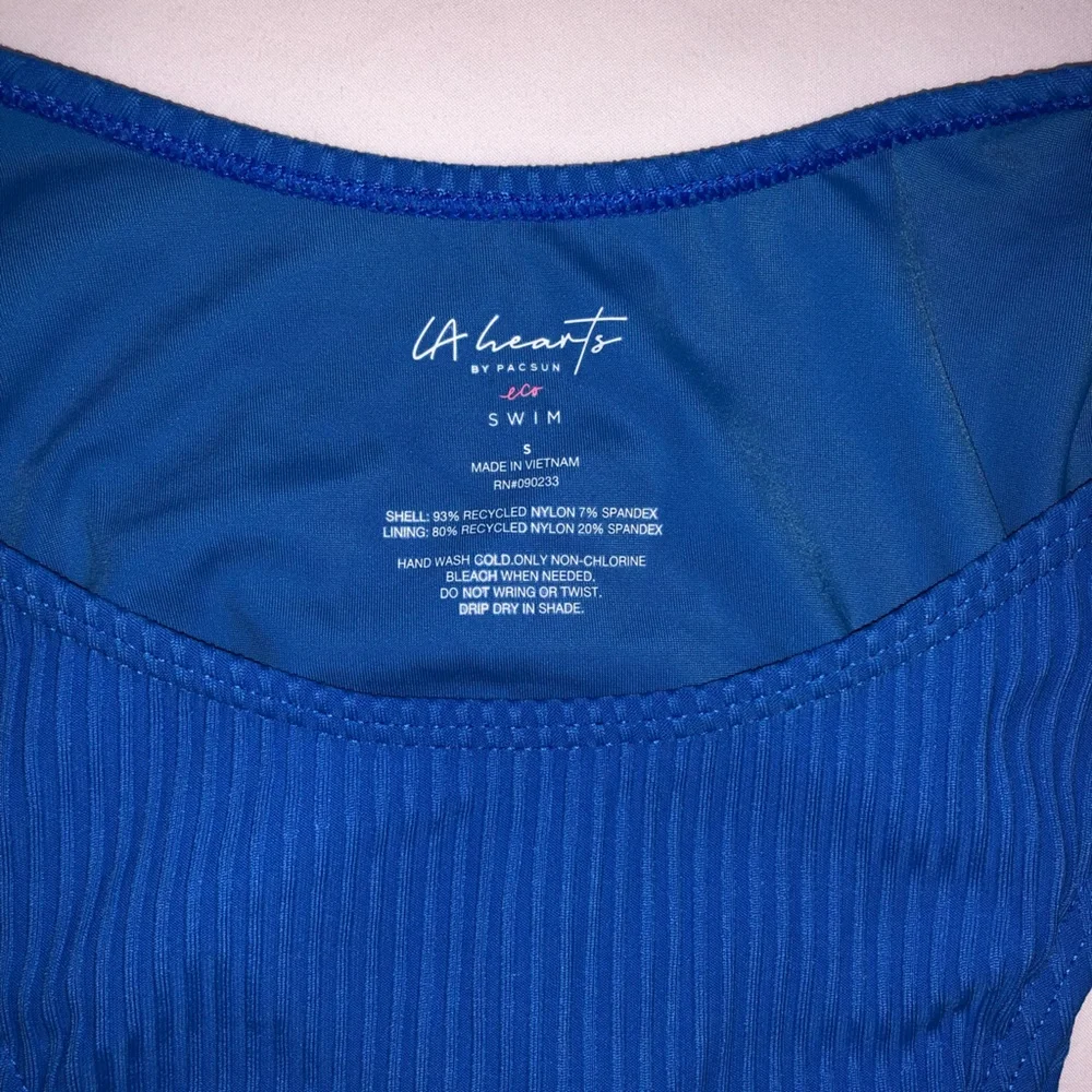 PACSUN LA Hearts Eco Blue Madelyn Sporty Bikini Bottom & Madelyn V Bikini Top - Picture 6 of 11
